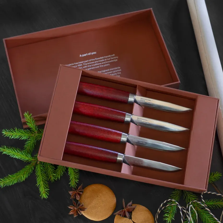 4 Cuchillos de carne Morakniv Classic Steak Knife, rojo