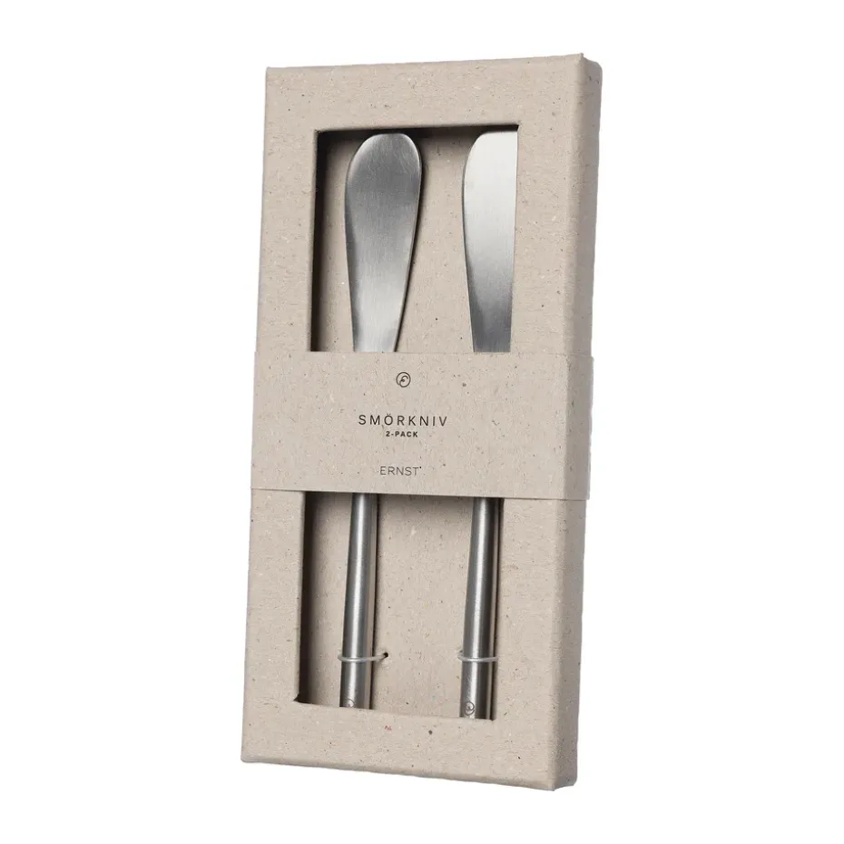 2 Cuchillos para untar Ernst, Acero inoxidable