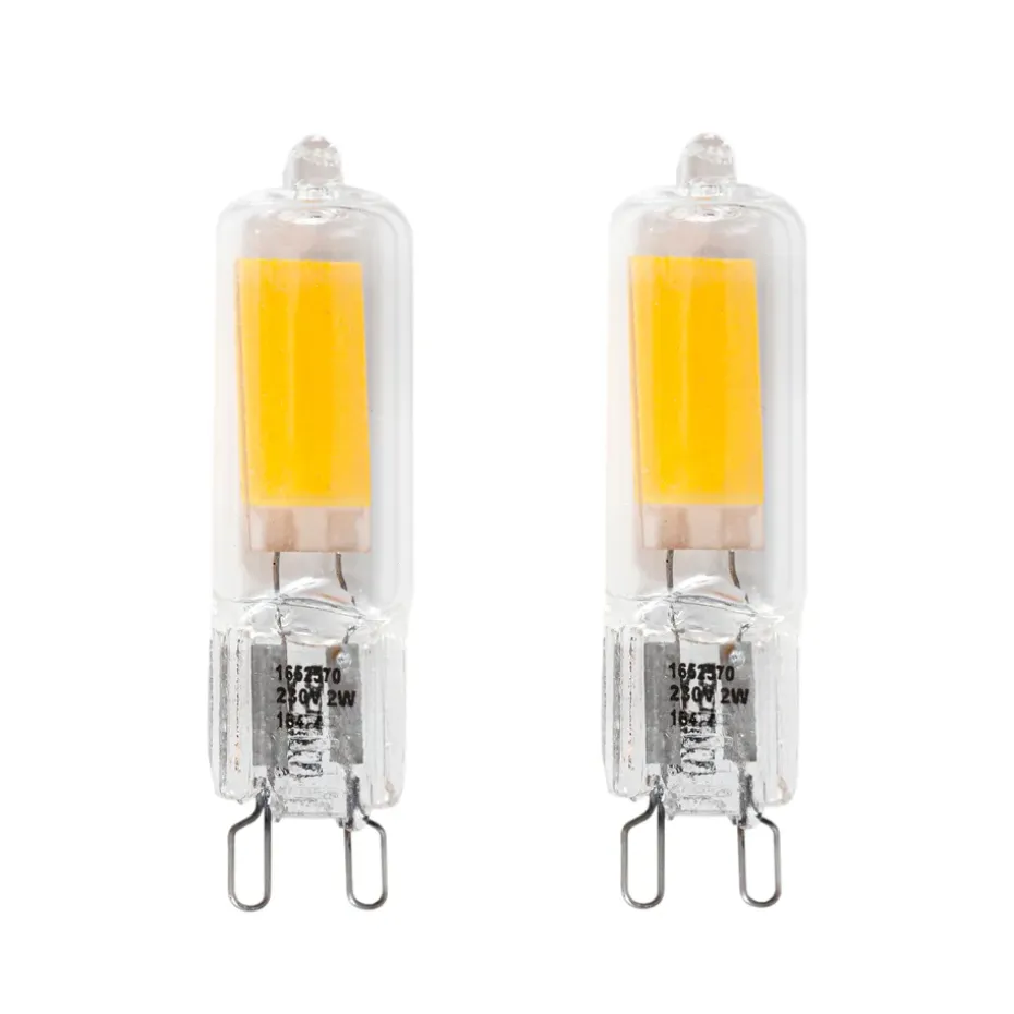 2 Fuentes de luz regulables G9 LED 2W, 2700K 220lm