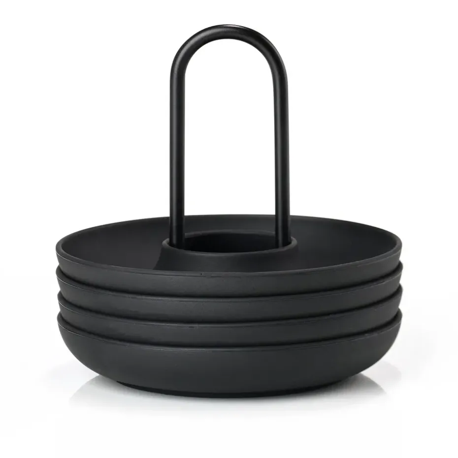 4 Hueveras con soporte Singles, Black