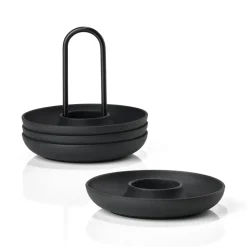 4 Hueveras con soporte Singles, Black
