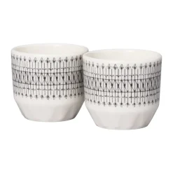 2 Hueveras Emilia 4 cl, Negro-blanco