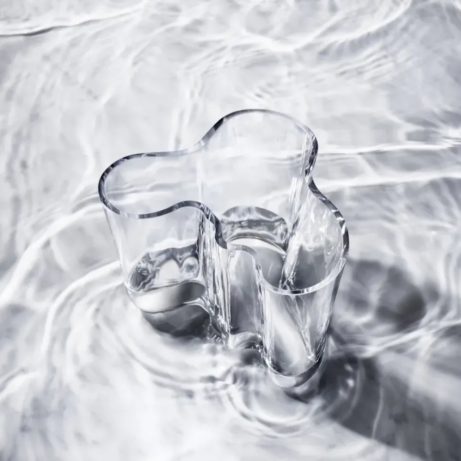 2 Jarrones Alvar Aalto, transparente