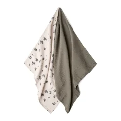 2 mantas pequeñas Blueberry Muslin, 60x60 cm