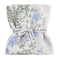 2 mantas pequeñas Plumbago Muslin, 60x60 cm