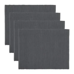 4 Manteles individuales Uni 35x46 cm, Gris granito