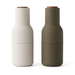 2 molinillos de especias Bottle, Hunting green-beige (nogal)