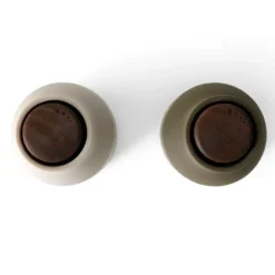 2 molinillos de especias Bottle, Hunting green-beige (nogal)