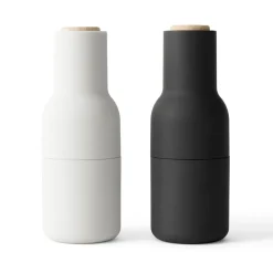 2 molinillos de especias Bottle, Ash-carbon (tapa de haya)