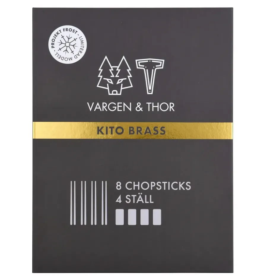 4 Palillos Kito Chopsticks, latón