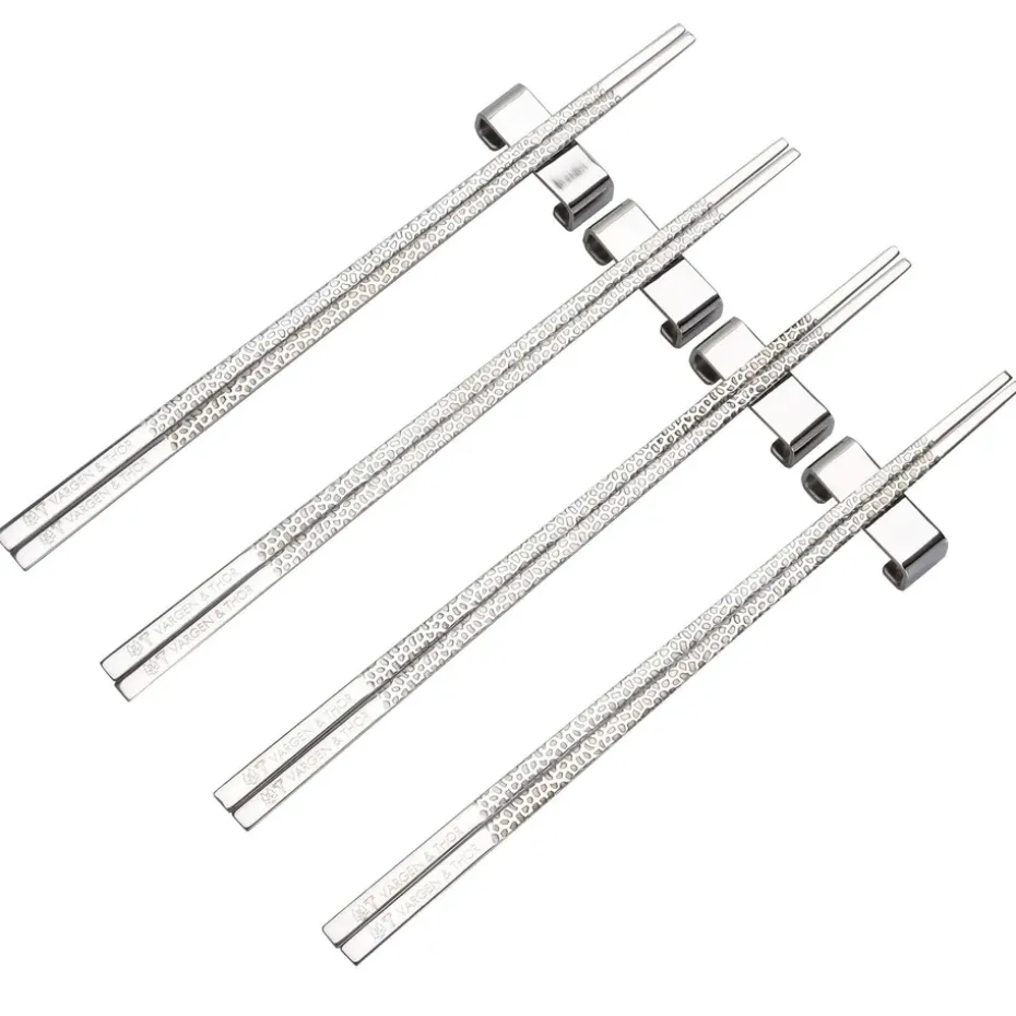 4 Palillos Kito Chopsticks, plata