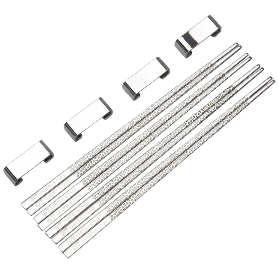 4 Palillos Kito Chopsticks, plata