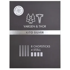 4 Palillos Kito Chopsticks, plata