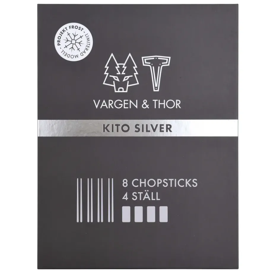 4 Palillos Kito Chopsticks, plata