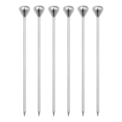 6 Palitos de cóctel Sky, acero inoxidable