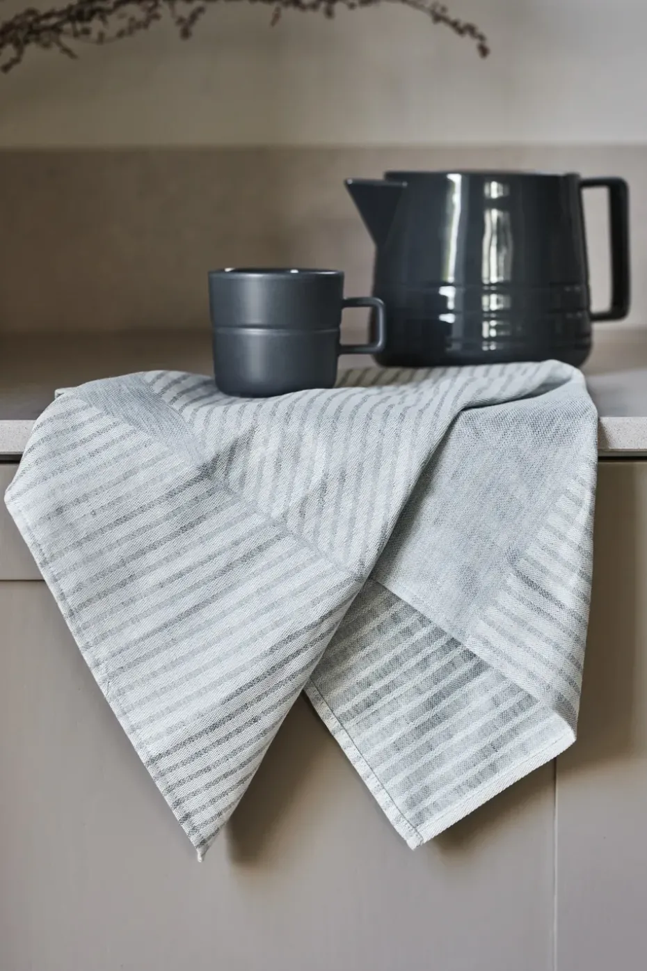 2 Paños de cocina Stripes 47x70 cm, azul-blanco