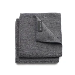 2 Paños limpiaplatos de microfibra Brabantia, gris oscuro