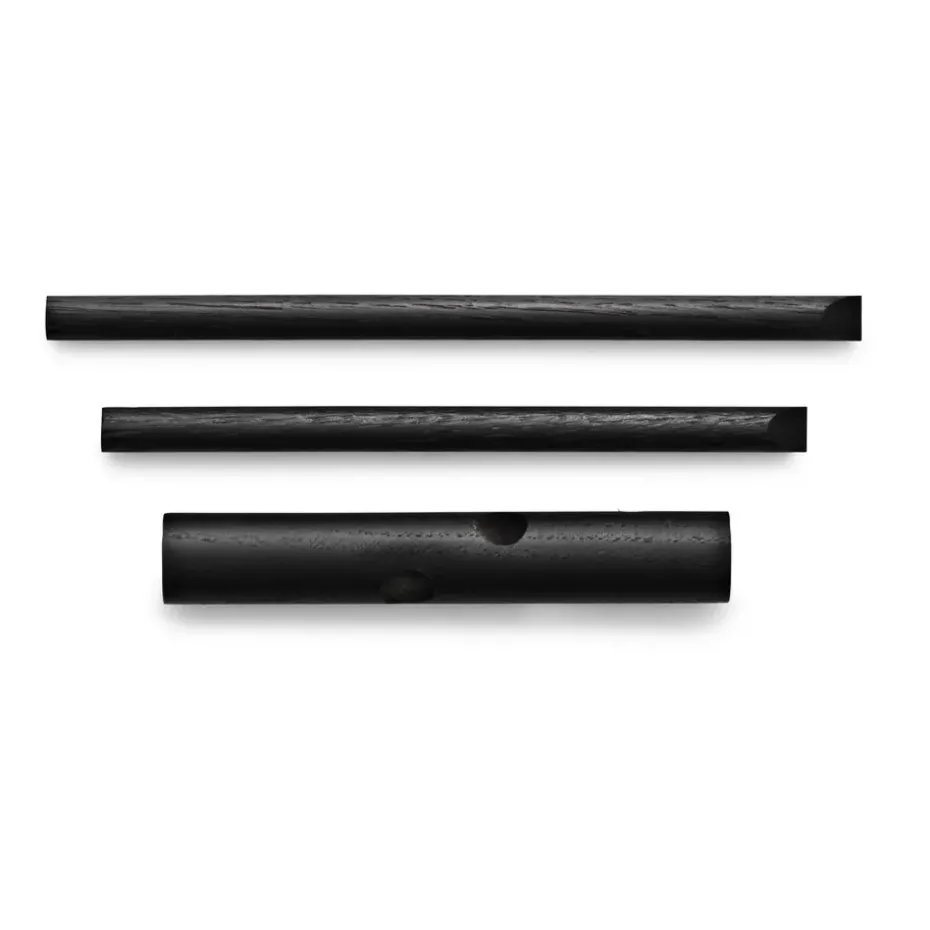 2 percheros Sticks, set de 2, negro