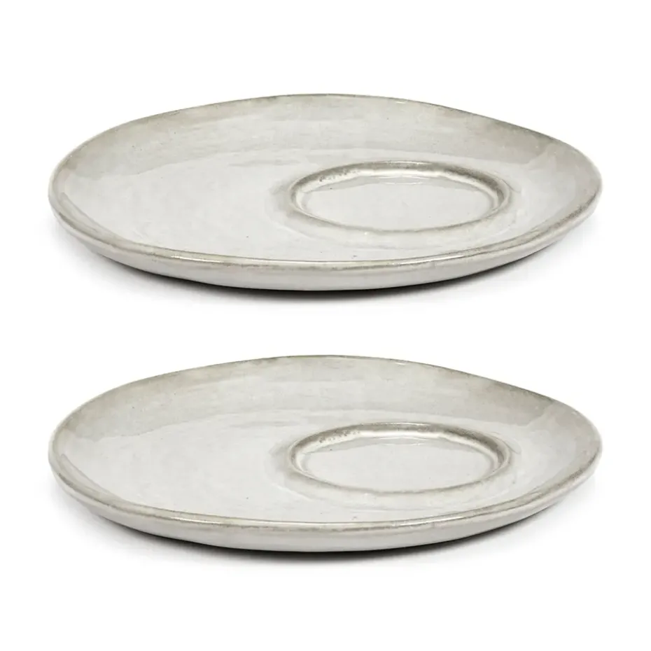 2 Platillos para taza expreso La Mère Ø11 cm, Off white