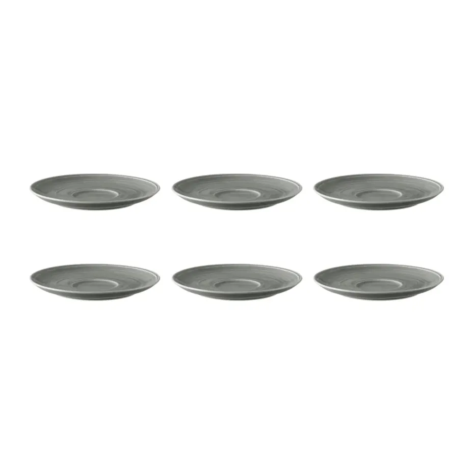 6 Platos de café Terra Ø16,1 cm, Pearl Grey