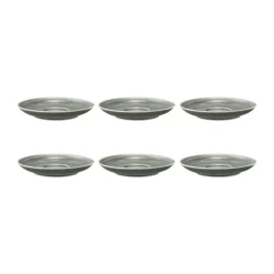 6 Platos de café Terra Ø12 cm, Pearl Grey
