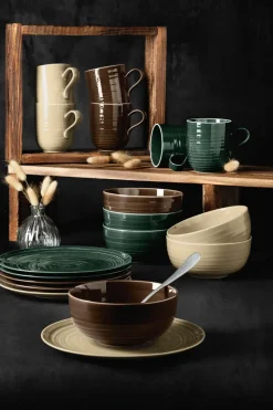 6 Platos de café Terra Ø16,1 cm, Moss Green