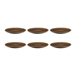 6 Platos de café Terra Ø16,1 cm, Earth Brown