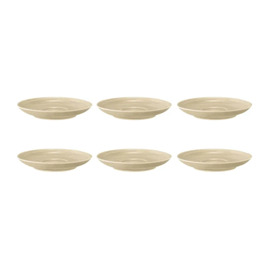6 Platos de café Terra Ø12 cm, Sand Beige