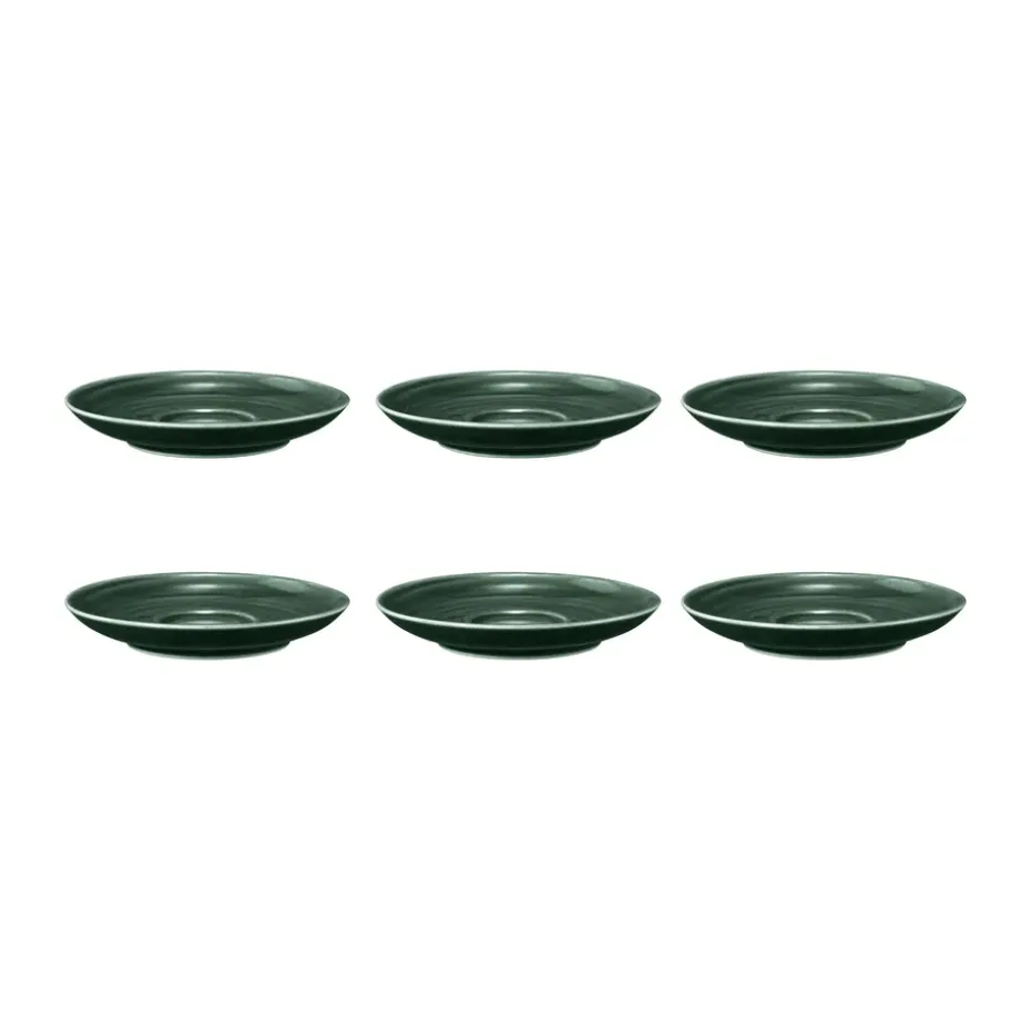 6 Platos de café Terra Ø12 cm, Moss Green