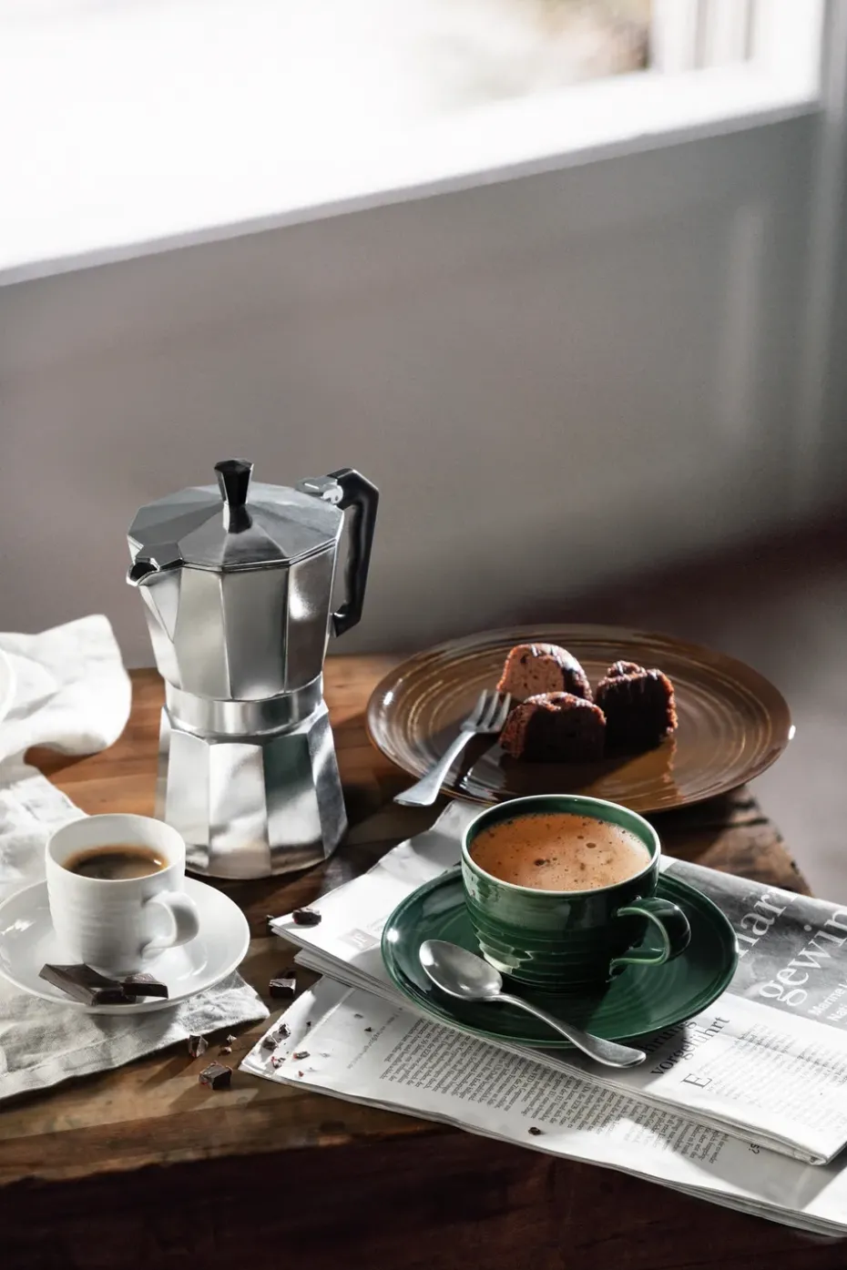 6 Platos de café Terra Ø12 cm, Moss Green