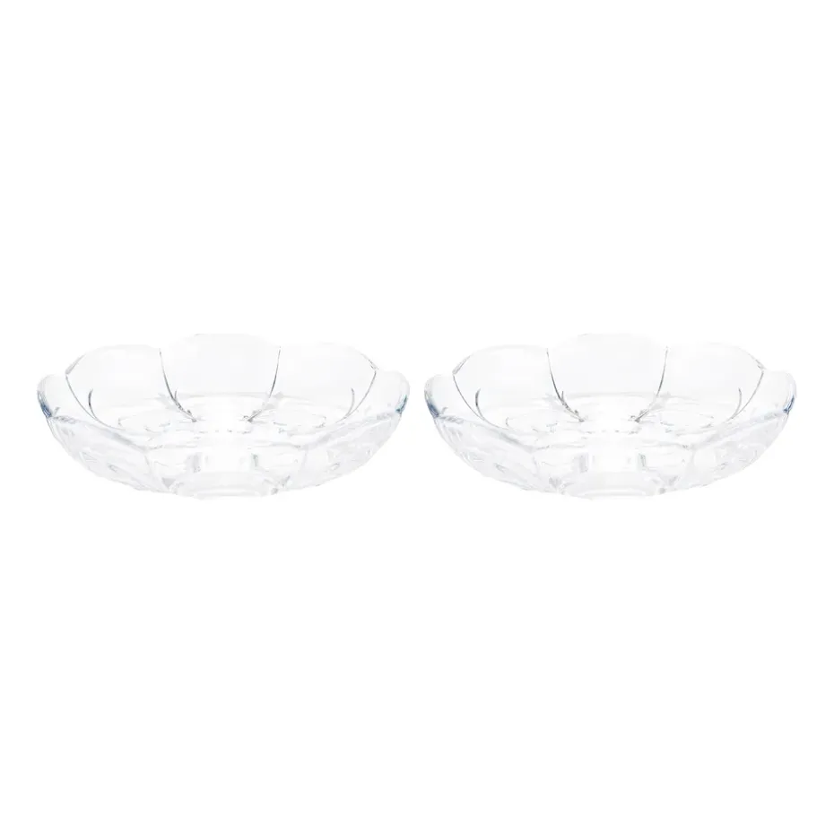2 Platos de postre Lily Ø16 cm, transparente