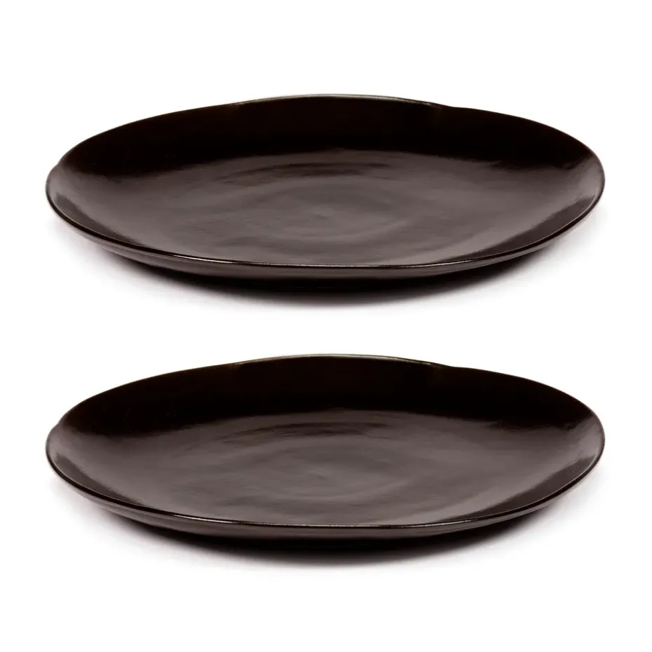 2 Platos La Mère XL Ø27 cm, Dark brown