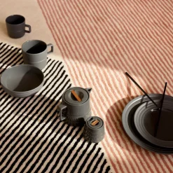 6 Platos Lines Ø27 cm, gris oscuro
