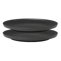 2 Platos melamina Grand Cru Take Ø26 cm, gris