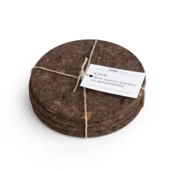 4 Posavasos Cork, Smoked