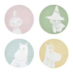 4 Posavasos Moomin Ø10 cm, Moomin characters