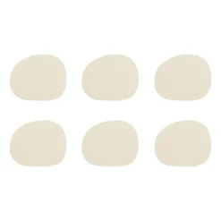6 Posavasos Raw cuero, Wam nude (beige)