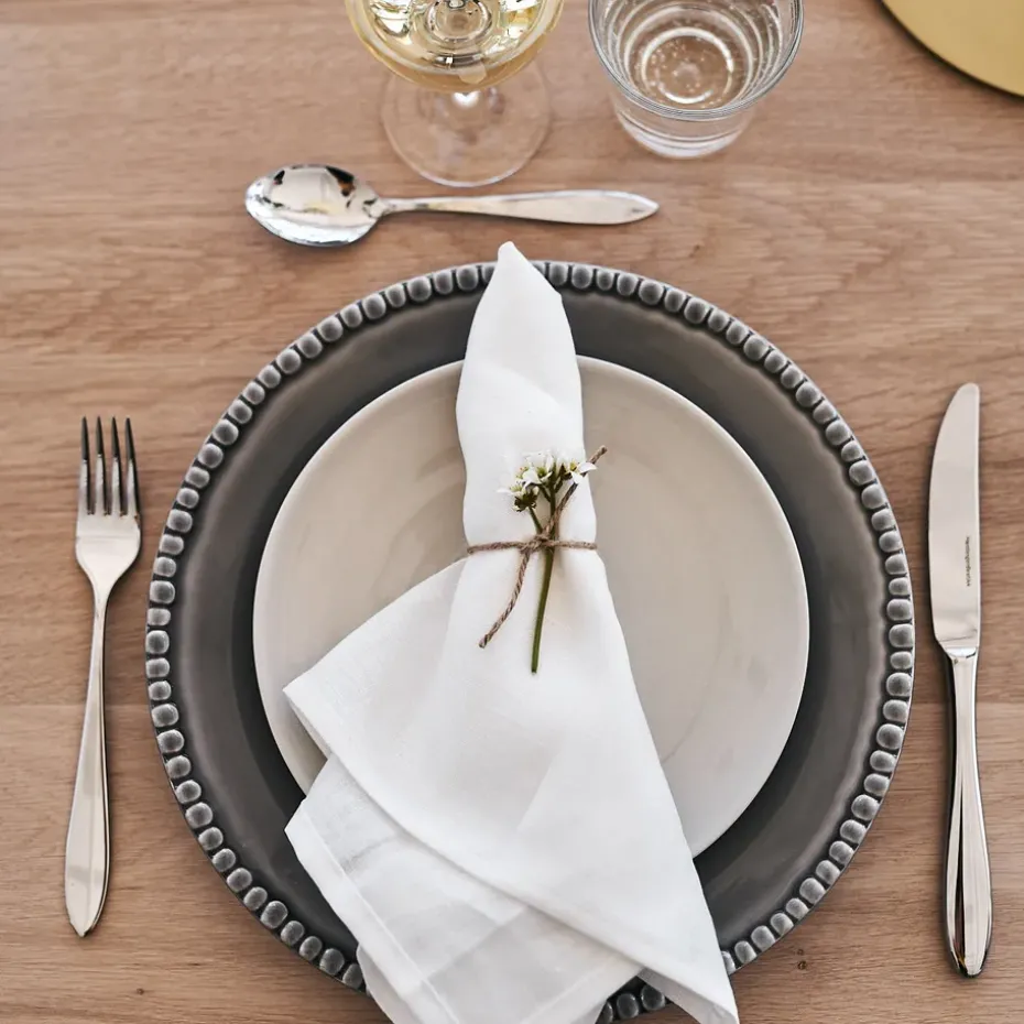 4 Servilletas Clean 45 x 45 cm, white