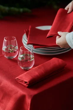 4 Servilletas Clean 45 x 45 cm, Red