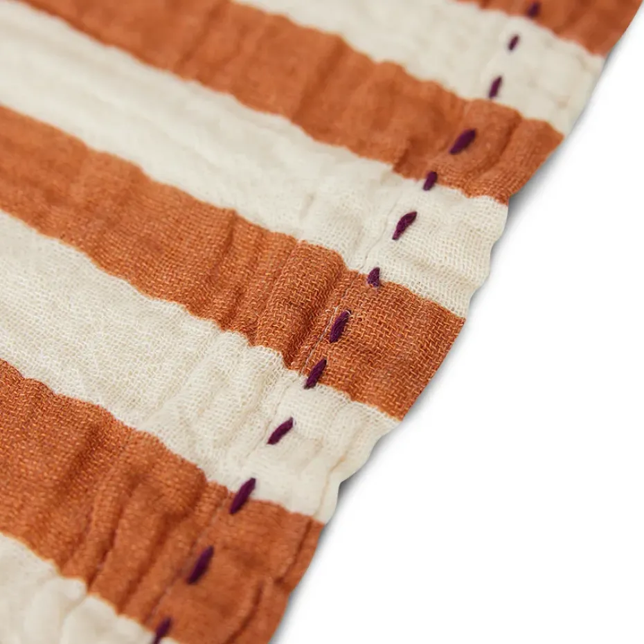 2 Servilletas de algodón Striped 30x30 cm, Tangerine