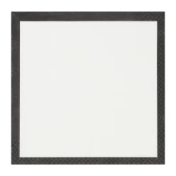 20 Servilletas de papel Play 33x33 cm, Ecru-Negro
