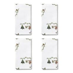 4 Servilletas de tela Hammershøi Christmas 45x45 cm, blanco