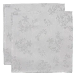 2 Servilletas de tela Ostindia Black 45x45 cm, Negro