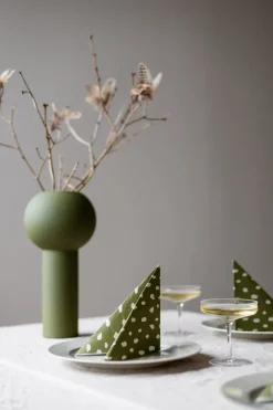 20 Servilletas Dots 33x33 cm, Olive
