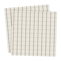 20 Servilletas Ernst cuadros grandes 33x33 cm, Beige-verde
