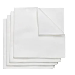 4 Servilletas Metric 47x47 cm, blanco