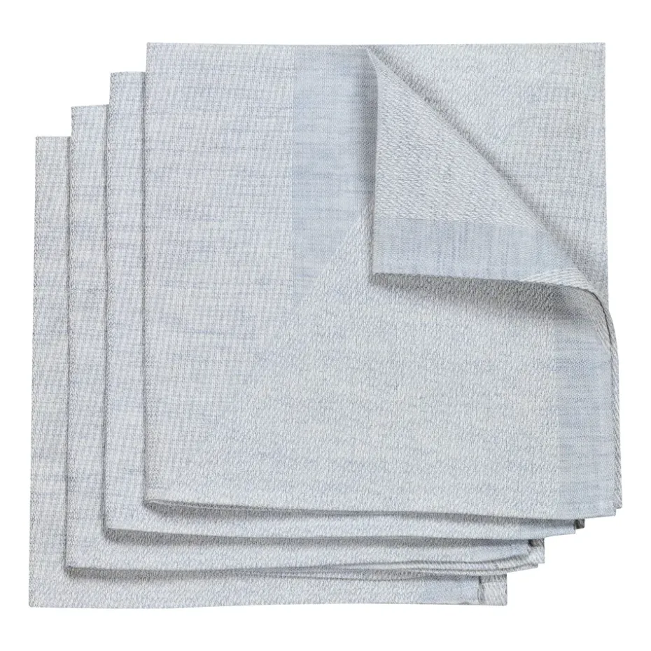 4 Servilletas Metric 47x47 cm, azul-blanco