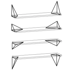 2 Soportes para balda Pythagoras, blanco