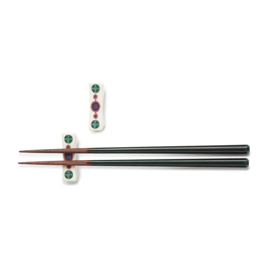 2 Soportes para palillos Taika Sato, Blanco-multicolor