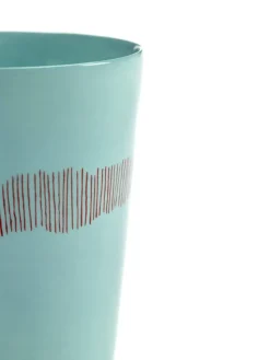 4 Tazas de té Ottolenghi Feast 33 cl, Azure stripes-red